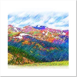 The Colorado Continental Divide On Loveland Pass Posters and Art